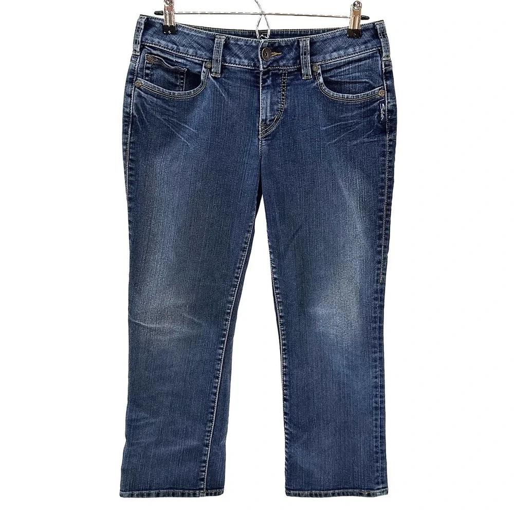 SILVER JEANS Women's Suki Bootcut Low‎ Rise Jeans • 30 • blue medium wash